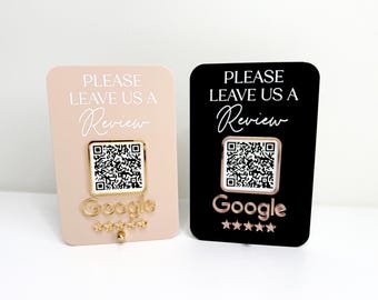 Google Review Acrylic Mini QR Code Sign Leave a Review