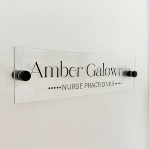 Wall Sign Name Plate - 3 Sizes, Door Name Plate Office Gifts Executive Sign Wall Name Plate Promotion Gift Office Sign CEO Sign