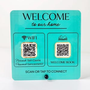 Airbnb Signs - Welcome Book and WiFi QR sign