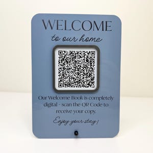 Airbnb Guestbook Sign: Acrylic QR Code Check-in Welcome Book