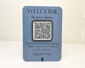 Airbnb Guestbook Sign: Acrylic QR Code Check-in Welcome Book