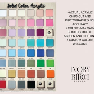 acrylic color options