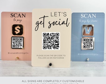 Scan To Pay Sign, Table Sign - Craft Show Display