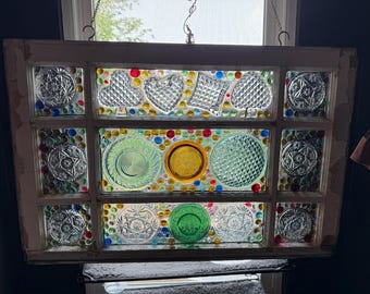 Stained glass vintage window