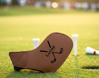 Custom Engraved Leather Golf Club Cover Personalized Groomsmen Gift for Golf Lovers
