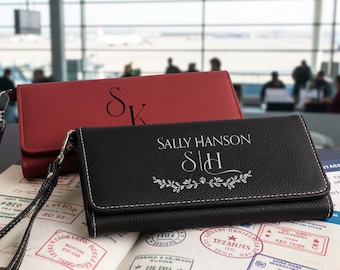 Personalized Women Wallet, Custom Vegan Leather Wallet, Mothers Day Gift