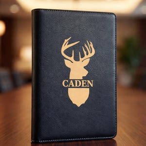 Personalized Vegan Leather Portfolio, Custom Engraved Work Folder ,Business Worker