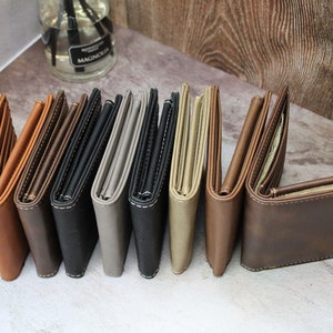 Vegan men wallet, Last Minute Gift for Men, Vegan Leather Wallet, Leatherette Money Holder, Under 25 Gift, Under 50 Gifts, fathers day gift