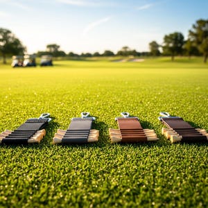 Personalized Engraved Leather Golf Bag Tag with Tee Holder Custom Gift for Golf Lovers bild 9