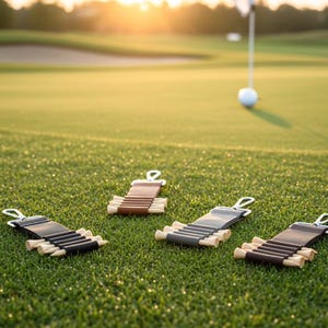 Personalized Engraved Leather Golf Bag Tag with Tee Holder Custom Gift for Golf Lovers bild 8