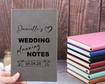 Wedding Planning Notes, Custom Notebook, 2024 Wedding Gift, Journal for Bride and Groom, Wedding Planner,Gift for Engagement,Custom Notebook