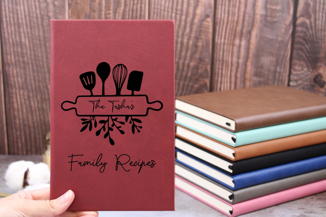 Family Recipes, Cooking Binder, Vegan Leather Journal, Custom Cookbook