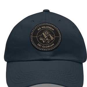 Catholic Dad Gift Hat Leather Patch Baseball Cap AMDG Ad Majorem Dei Gloriam Catholic Father Gift Husband Gift Catholic Boy Teen Hat Gift