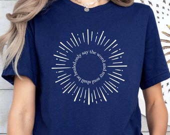 Catholic Minimalist Shirt Eucharist Quote Mass Prayer Faith Inspired Religious Message Christian Casual Design Spiritual Text Church