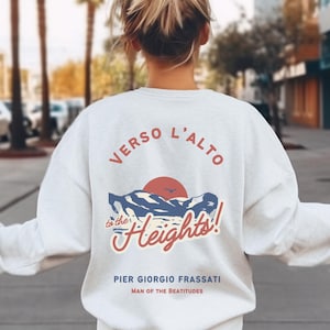 Pier Giorgio Frassati Katholisches Sweatshirt St. Frassati Rundhalsausschnitt für Studenten Konfirmation Geschenk für katholische Teenager auf dem Universitätsgelände