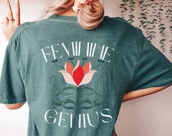 Catholic Shirt Comfort Colors "Feminine Genius" Catholic Bridesmaid Gift Catholic Student Gift Catholic Mom Gift Catholic Christmas Gift