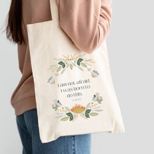 Catholic Joan of Arc Floral Canvas Saint Tote Bag Catholic Bridesmaid Gift Catholic Easter Bag Catholic Mass Tote Bag Catholic Gift Bag