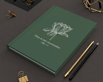 Christian Prayer and Devotional Journal Green Floral Grief Journal Christian Gift for Women Catholic Mass Journal Encouraging Faith Notebook