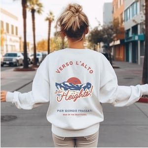 Sudadera para estudiantes católicos Verso LAlto Clothing Design Regalo de Confirmación Ropa de fe para adolescentes Ministerio del campus Aventura religiosa Inspirada