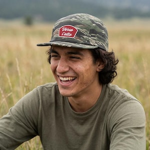 Catholic Hat Saint Pier Giorgio Frassati Hat 5 Panel Cap Embroidered Catholic Hat Verso L'alto Saint Hat Catholic Dad Hat Gift Idea Him