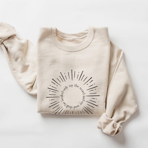 Catholic Mass Sweatshirt Minimalist Design Faith Apparel Eucharist Inspired Prayer Quote Clothing Spiritual Text Christian Crewneck Holy