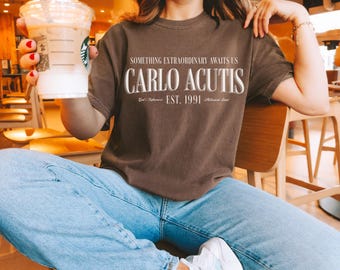 Confirmation Gift Catholic Quote Shirt Carlo Acutis Tshirt Religious Cotton Tee Faith Christian Apparel Inspirational Clothing Gift Saint