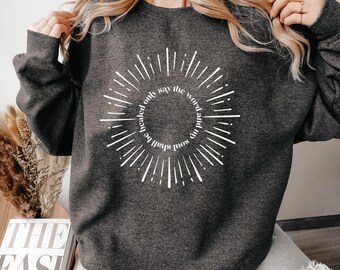 Katholieke mis Sweatshirt minimalistisch ontwerp geloof geïnspireerd religieuze kleding katholiek geschenk eucharistie citaat aanbidding gebed spiritueel
