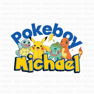 Pikachu, Custom Pikachu Birthday Design, Personalized, SVG, PNG, JPG, Digital Download, Instant