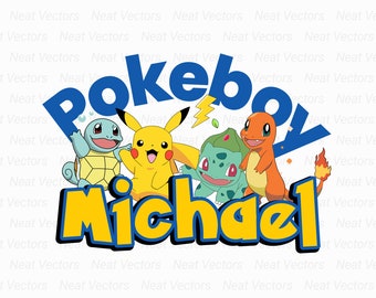 Pikachu, Custom Pikachu Birthday Design, Personalized, SVG, PNG, JPG, Digital Download, Instant
