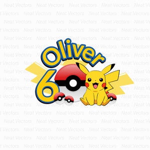 Personalized Pikachu Birthday Svg, Custom, Birthday Boy SVG, PNG, JPG, Instant Digital Download