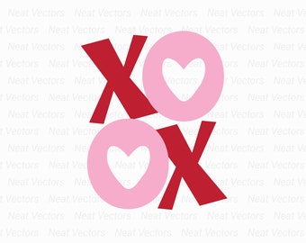 Xoxo SVG, Valentinstag SVG, Herz SVG, Liebe, Umarmungen und Küsse, Valentinstag, Liebhabergeschenk SVG, Png, Jpg