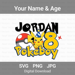Diseño de cumpleaños personalizado, SVG para niño, PNG para niña, JPG, descarga digital
