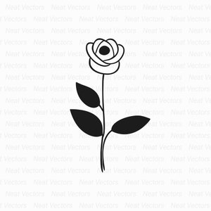 Rose SVG, Rose Clip Art, Rose PNG, Jpeg, Dxf, Instant Download