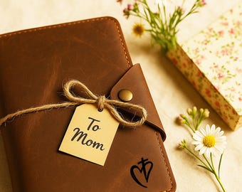 Personalized Leather Prayer Journal – Custom Bible Cover Leather, Engraved Christian Notebook Cover Gift for Mom or Wife