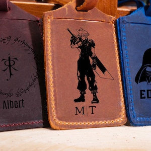 Personalized Star Wars Leather Luggage Tags, Luggage Tags Personalized, Star Trek Luggage Tag, Custom Disney Luggage Tag, Travel Accessories
