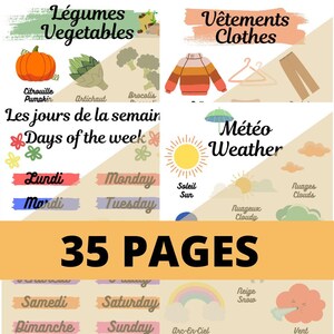 35 pages VOCABULARY French / English for children I English / français VOCABULARY for children
