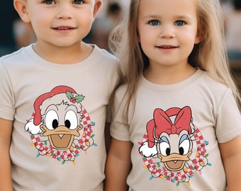 Kids Christmas Donald Duck Shirt, Disney Holiday T-Shirt