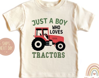 Boy's Tractor Shirt, Country Farm Birthday, Tractor Lover Onesie®