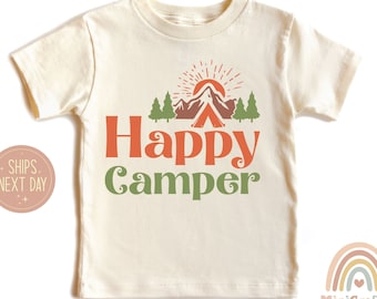 Happy Camper Kids Shirt - Adventure Camping Toddler Tee