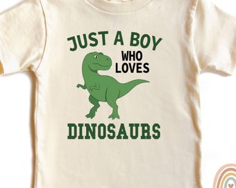 Kids Dinosaur Shirt, Boy Loves Dinosaurs Tee, Toddler Nature Outfit