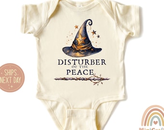 Disturber Of The Peace Onesie, Funny Baby Bodysuit, Baby Shower Gift