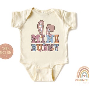 Mini Bunny - Happy Easter Mini Bunny Ears Shirt, Cute Rabbit Ear Holiday Tee for Spring Celebration, Perfect Easter Gift, Easter Gift Tee