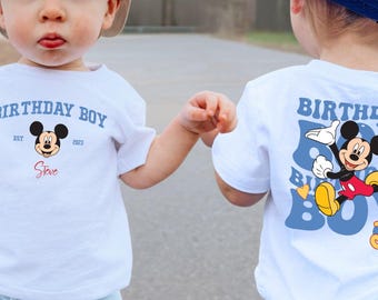 Custom Mickey Birthday Boy Shirt, Family Matching Birthday Shirts, Disney Birthday Toddler Gift, Personalized Birthday Party Sweatshirt