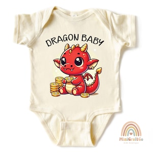 Cute Dragon Baby Onesies®, Baby Shower Gift for Newborn, Baby Dragon Shirt, Dragon Kid Shirt, Magical Dragon Tee, Baby Announcement Birthday