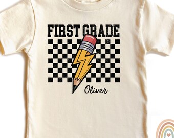 Custom First Grade Shirt, Back to School Toddler Tee, Second Grade T-Shirt, Retro Pre-K Fifth Grade Shirt, First Day of School 2026 Outfit