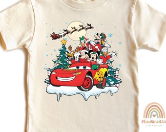 Mickey And Friends Christmas Shirt, Disney Cars Character Gift Shirt, Mickey Ears Kids T Shirt, Disneyland Cars Couple Toddler Shirt