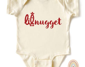 Funny Lil Nugget Baby Onesie®: Chicken Nugget Newborn Gift, Baby Shower Gift