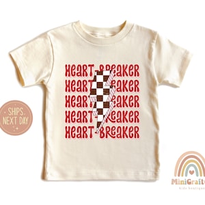 Retro Heart Breaker Kids Shirt, Valentine's Day Toddler Tee