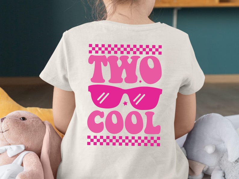 Two Cool Birthday Girl Shirt, Toddler Girl Gift, 2nd Birthday Girl Gift, Retro Groovy Birthday Girl Outfit, Two Year Old, Toddler Girl Party Outfit, Cute Retro Birthday T-Shirt for Kids, Fun Retro Birthday Shirt, 2nd Birthday Party Outfit for Girls