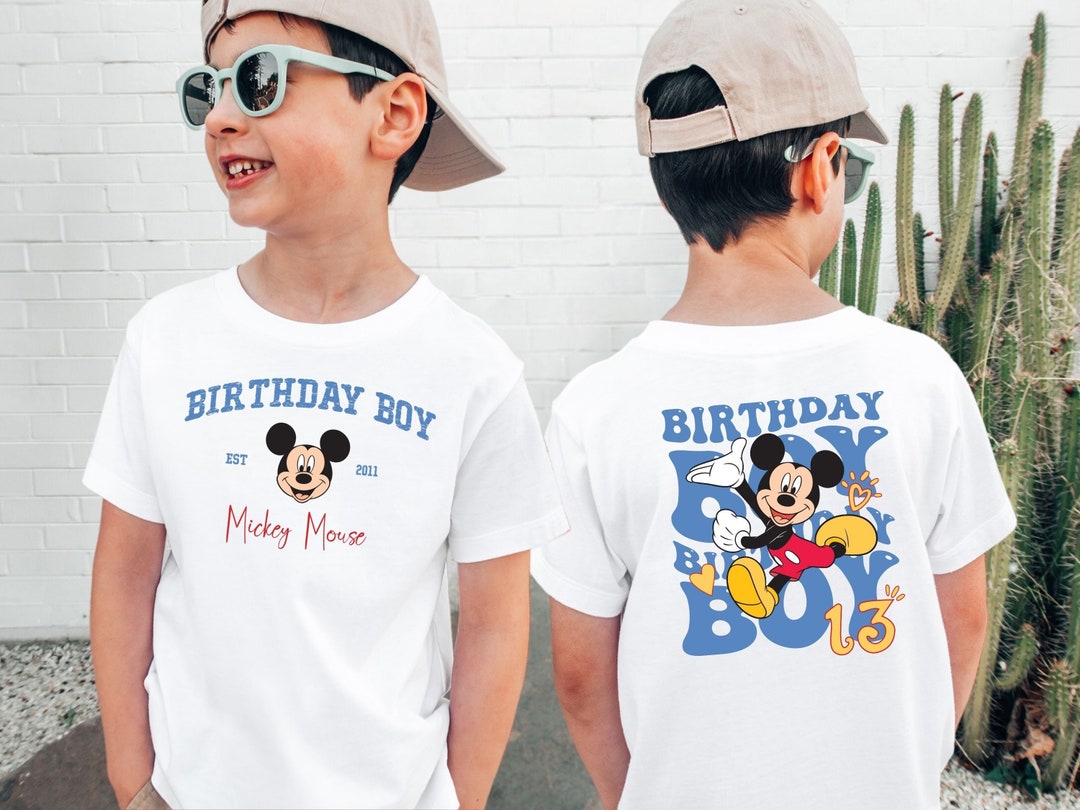 Mickey Mouse Old Navy Birthday Shirt Personalized Name Mickey